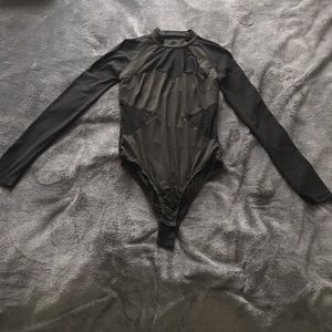 Spandex//sheer bodysuit